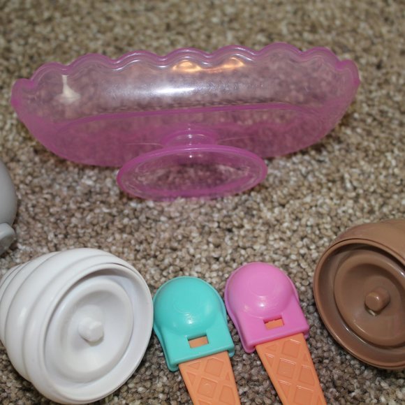 Battat Ice Cream Parlor Sundae Play Circle Food Pretend Scoop Spoons Toys Lot - Picture 5 of 5
